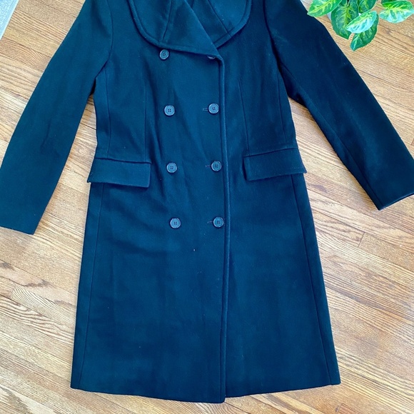 Calvin Klein Black Double-Breasted Coat - Picture 7 of 15